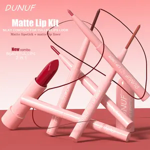 12 Color Matte Lipstick & Lip Liner Set – Long Lasting Nude Shades Makeup Kit, Creamy Lip Pencil Collection Gift for Women