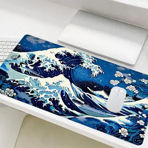 Great Wave Off Kanagawa Pattern Mouse Pad, Rectangle Gaming Mouse Pad, Non-Slip Mousepad, Office Desk Keyboard Mouse Mat for Home Office Game