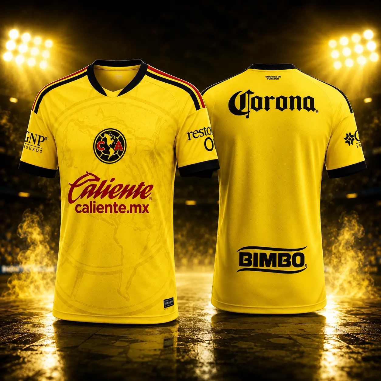 Yellow Club America Inspired Soccer Jersey, Breathable Quick-Dry Football Shirt, Lightweight Fan Game Day Sports Top