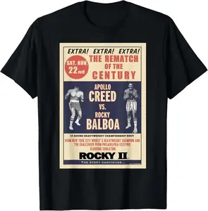 Rocky Creed Vs Balboa Rematch Of The Century Poster, Adult funny T-shirt, Gift for Woman and Man