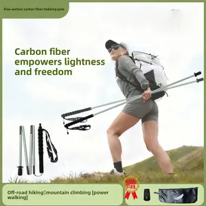 Carbon fiber trekking poles - ultralight, collapsible, outdoor hiking & camping, unisex, new & portable