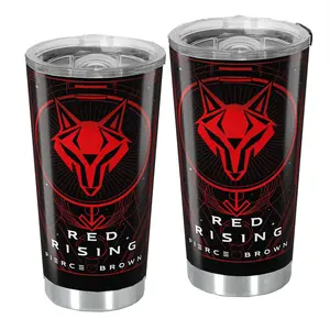 20 Oz Curved Stainless Steel Tumbler Gifts for Red Rising Fans - Red Rising Print Tumbler - Science Fiction Gift for Book Lovers, Howler