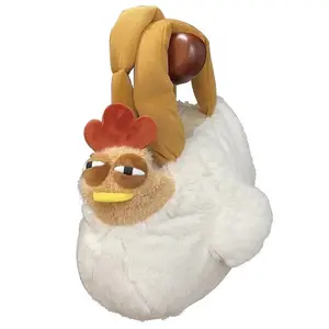Ugly Cute Chicken Plush Toy, So Ugly It’s Adorable Hen Stuffed Animal, Derpy Eyed Poultry Doll, Offensively Homely Feathered Friend, Bless Its Heart Bird mini large