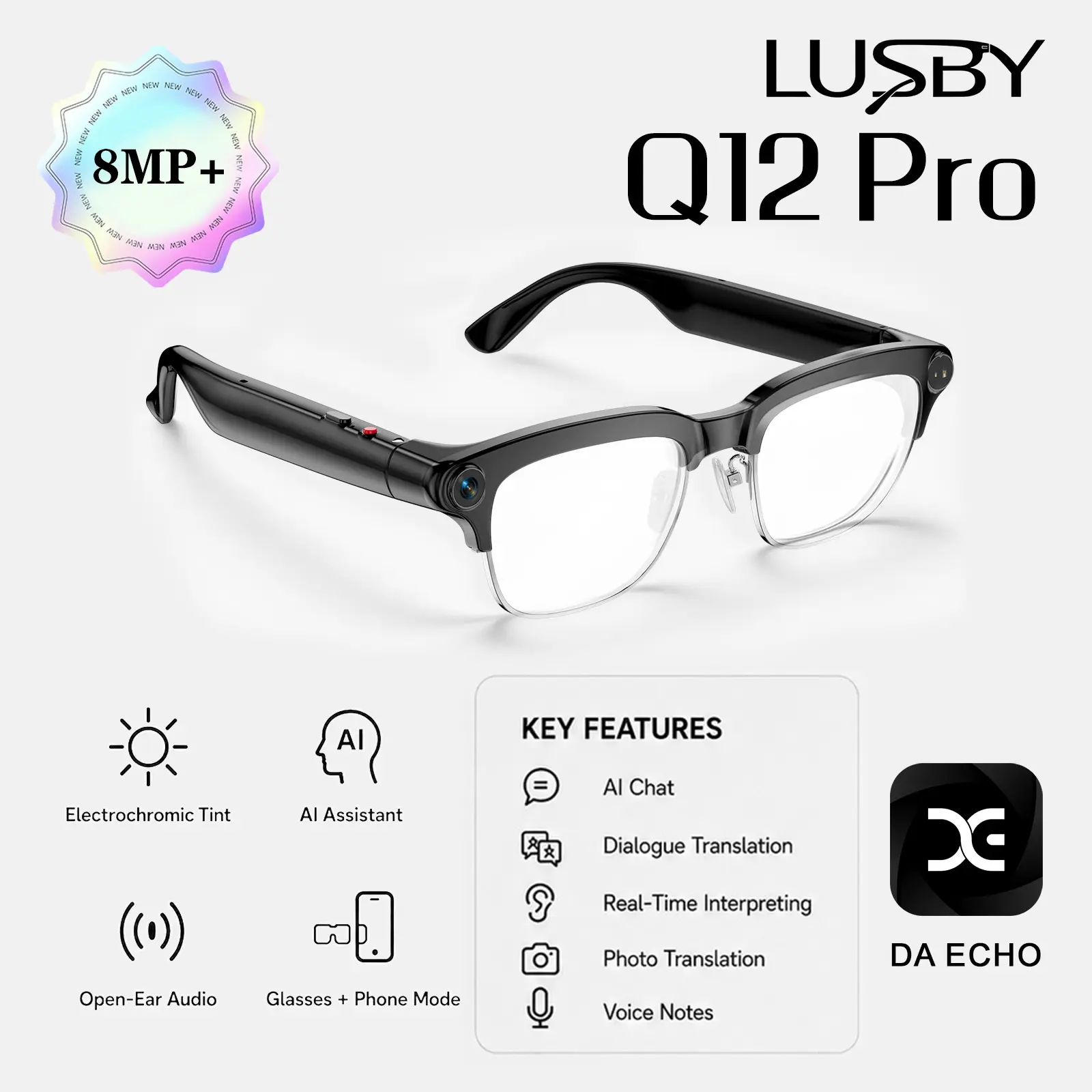 Q12 PRO AI Smart Camera Glasses