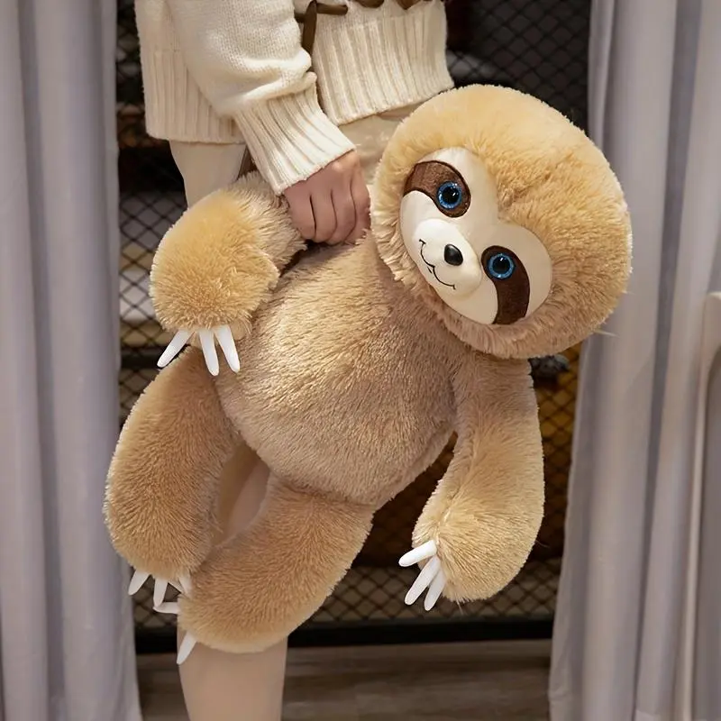 Cute Sloth Design Plush Toy, Soft Stuffed Animal Plushie, Cartoon Sloth Pillow for Bedroom, Birthday Gift, Festival Gift