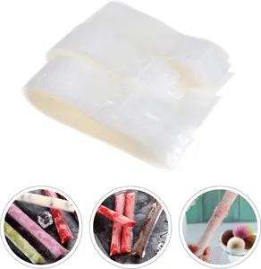 50PCS Disposable Popsicles Molds Bags - Freezer Ice Pop Bags Sealable For Homemade Fruit Juice Yogurt Fruit Smoothies Healthy Snacks