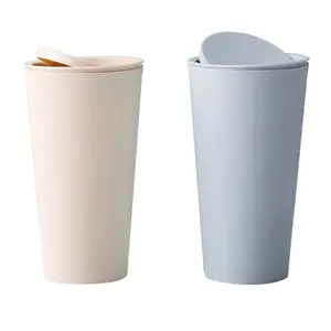 Sheebo Modern Plastic Mini Wastebasket Trash Can with Lid for Car - Dispose of Tissues, Reciepts, and Other Small trashes; 1 Liter