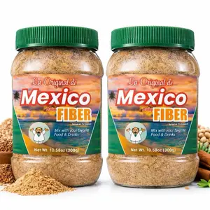 2(Pack) New Packaging! Same Viral Formula - La Original Fibra de Mexico Daily Fiber 300g (10.5oz) - All-Natural Fiber Blend with Wheat Bran, Maguey, and Cocoa – Perfect Mix for Food & Smoothies Healthcare Optimum
