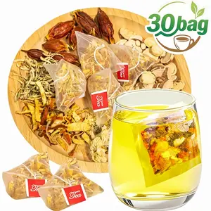 30 Tea Bags Chicory and Gardenia HerbalTea Ready to Eat Convenient Beautify &Nourish I Orange Peel & Chrysanthemum -Cool Relief from Heatl Healthy Vegan cleansewoman beverage