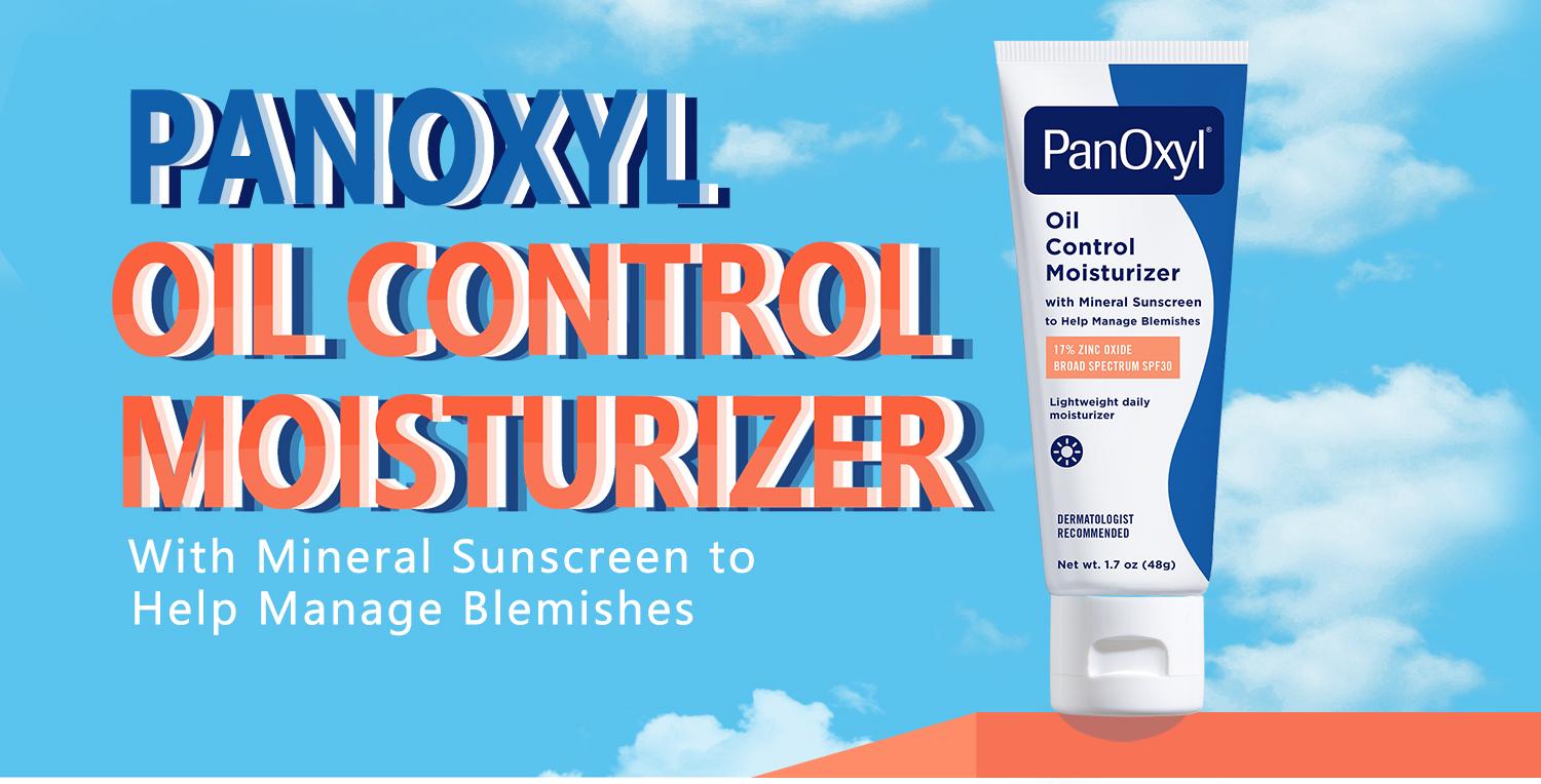 [PanOxyl official] PanOxyl AM Oil Control Moisturizer, NEW Sheer Formula, with Mineral Sunscreen for Acne Prone and Oily And All Skin Tones - 1.7 oz Matte Skincare