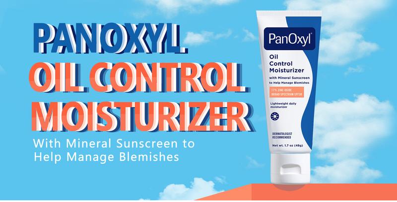 [PanOxyl official] PanOxyl AM Oil Control Moisturizer, NEW Sheer Formula, with Mineral Sunscreen for Acne Prone and Oily And All Skin Tones - 1.7 oz Matte Skincare