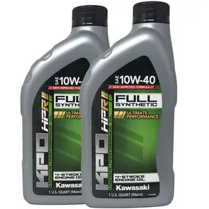 Kawasaki Genuine OEM KPO Full Synthetic 10W-40 Oil Quart K61021-500-01Q - 2 Pack