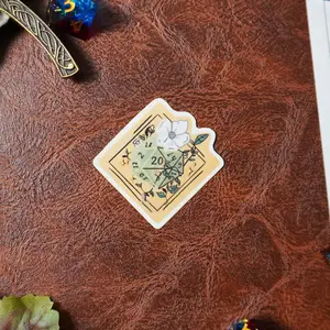 D20 Flower Sticker