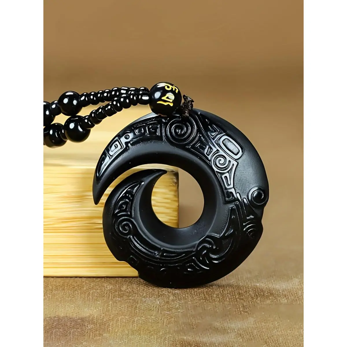 Unisex Natural Black Obsidian Beads Cat Pendant Necklace - Copper Cuban Link Chain, CZ Bling, Versatile Appeal, Daily Wear Costume Jewelry, Perfect Holiday Gift, Chain Jewelry Necklaces