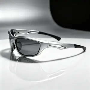 Futuristic Silver Wrap Sunglasses  Polarized UV400 Lenses Lightweight & Durable Sporty Y2K Style for Everyday  Outdoors