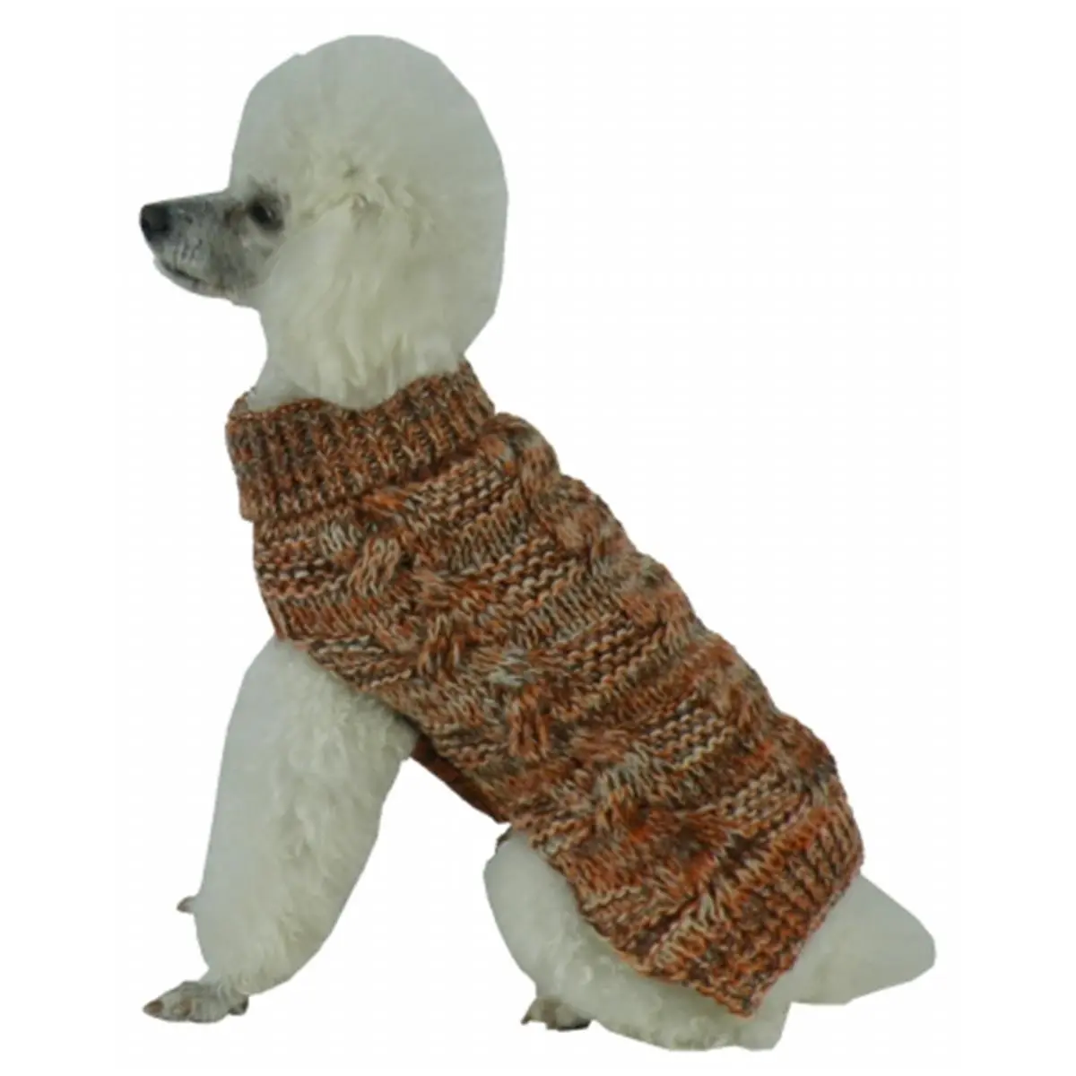 Pet Life SW16TNOSM Royal Bark Heavy Cable Knitted Designer Fashion Dog Sweater- Small