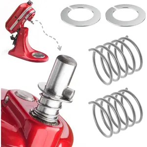 2 Pack Stainless Steel Spring and Washer for Kit-chenaid Stand Mixer 3.5/4/5/6/7/8 Quart - Quick Install Accessories and Upgrade Parts Kit