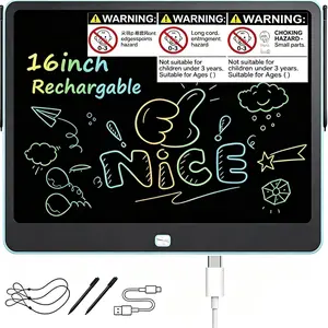 16-Inch Colorful Creative Drawing Board, Reusable Educational Toy for Kids 3-12 Years, USB Charging, Ideal Gift for Christmas or Birthday