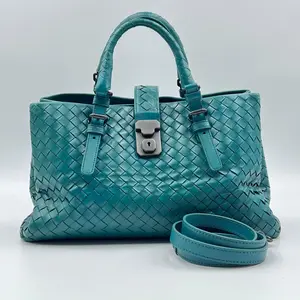 Pre-owned Bottega Veneta Leather Tote Bags Intrecciato Roma Small