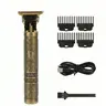T9 Vintage Style Wireless Hair Clipper - Portable Cordless 0-Gapped Trimmer for Adults, USB-Powered Rechargeable Stay Powered Styling Tool with Combs, Brush for Bald Head, Hairline Edge Detail