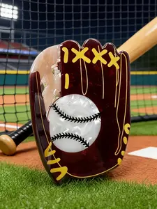 Cute Baseball Glove Hair Clip, Acrylic Material, Strong Hold Suitable for Thick Hair, Sports Style Hair Accessory for Women and Teens