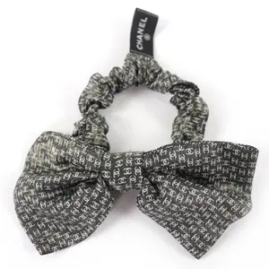 Pre-owned CHANEL Silk Small Leather Goods Métiers d'Art Collection COCO Mark Ribbon Scrunchie