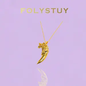 《K136》Vintage Dragon Claw Necklace, 45mm Pendant, Trendy Gothic Accessory for Men & Women