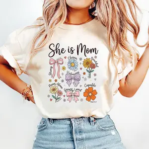 Faith Mom Wildflower Shirt, Bible Verse Mama Tee, Retro Coquette Mom Top, Mother’s Day Gift Shirt