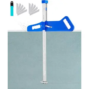 Cutting Tool, Foldable with Nylon Handle, Fit 0.47" - Plasterboard, Hand Push Gypsum Board, Plasterboard with 10pcs Spare Blades, Unit: Centimeter