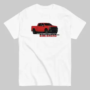 Chevy Silverado 1500 Red Trail Boss Off-Road Pickup Truck Graphic T-Shirt Hoodie Sweatshirt Gift For Car Lovers