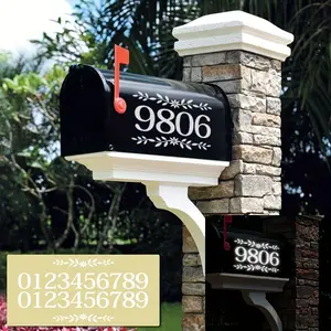 2pcs/sheet 3 Inch Mailbox Number Set (/), Waterproof Vinyl Stickers, Front Door Yard Mailbox Numbers Signage, Housewarming Gift