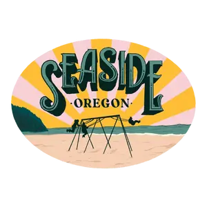 Seaside Oregon Oval Sticker