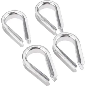 4Pcs 1/2" 316 Stainless Steel Wire Rope Chain Thimble for Boat Rigging Anchor Terminating Splicing Marine Hardware