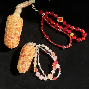 2 in 1 pack natural mini corn couple pendant mini corn parent-child decoration gift birthday surprise Bodhi mini corn  romance
