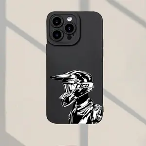 Cool Off-Road Motorcycle Theme Pattern Classic Creative Fun TPU Shockproof Protective Phone Case, for iPhone 17 Air/16 Plus/15 Pro Max/14 Pro/13/12/11, Suitable as a Gift for Family or Friends/MS678