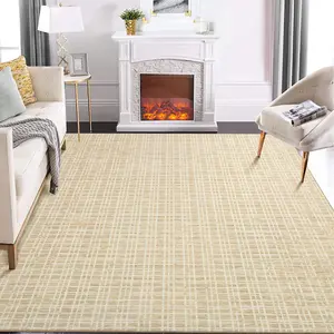 Washable Plaid Checkered Rug Non-Slip Durable Outdoor Indoor Front Door Mat Low Pil Easy-to-Clean Small Rug for Front Porch Kitchen Entryway Patio Bathroom