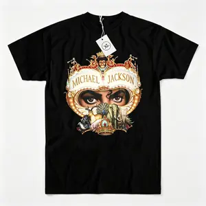 Vintage Michael Jackson Dangerous 25 T-Shirt Retro Unisex Cotton T-shirt Tribute Idea Summer Streetwear Tshirt