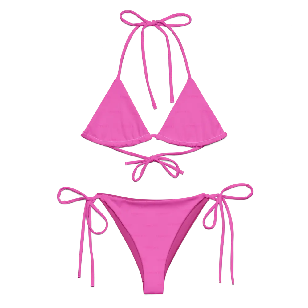 Pink string bikini