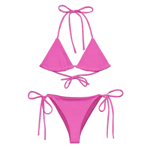 Pink string bikini