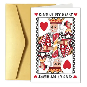 1pc King of Hearts with Crown Card - Elegant Fantasy Love Romance Playing Card Suitable for Birthdays, Valentine's Day, Weddings & Anniversaries - Romantic Gift for Husband, Wife, Boyfriend, Girlfriend - Regal King of Hearts Token