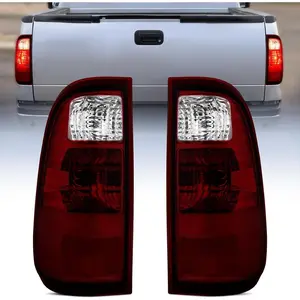 Nilight Taillight Assembly Compatible with 2008 2009 2010 2011 2012 2013 2014 2015 2016 Ford F250 F350 F450 Super Duty Rear Tail Light Lamp Replacement OE Style Driver and Passenger Side Dark Red