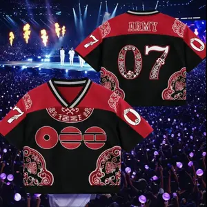 [Made-to-order] Mesh Baseball Jersey Shirt, Kpop Inspired Korean Streetwear, Fan Outfit, Music Lover Gift, Unisex