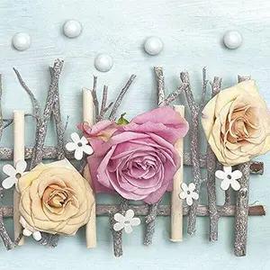 Flowers Napkins Pastel Roses Decorative Floral Paper Decoupage Napkin #5050