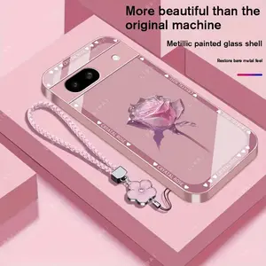 Suitable for [Google Pixel 8a] Brand new premium phone case, Free four-leaf clover lanyard，drop-proof and fingerprint-resistant，simple and elegant design，multiple colors available YM99