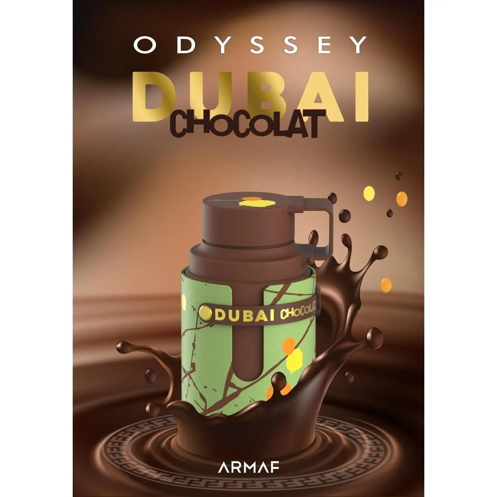 Unisex ARMAF ODYSSEY DUBAI CHOCOLAT GOURMAND EDITION EDP - 100ml (3.4oz) Dubai Perfume, Men/Women EDP Liquid Colognes, Dark Chocolate Unisex Fragrance with Vanilla, Wood Notes