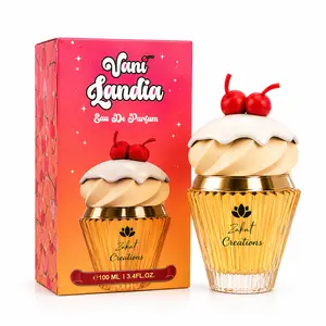 Zakat Vani Landia Eau De Parfum 100ML | Sweet Cherry Vanilla Perfume for Women | Long Lasting Floral Fruity Fragrance | Cute Cupcake Bottle Gift