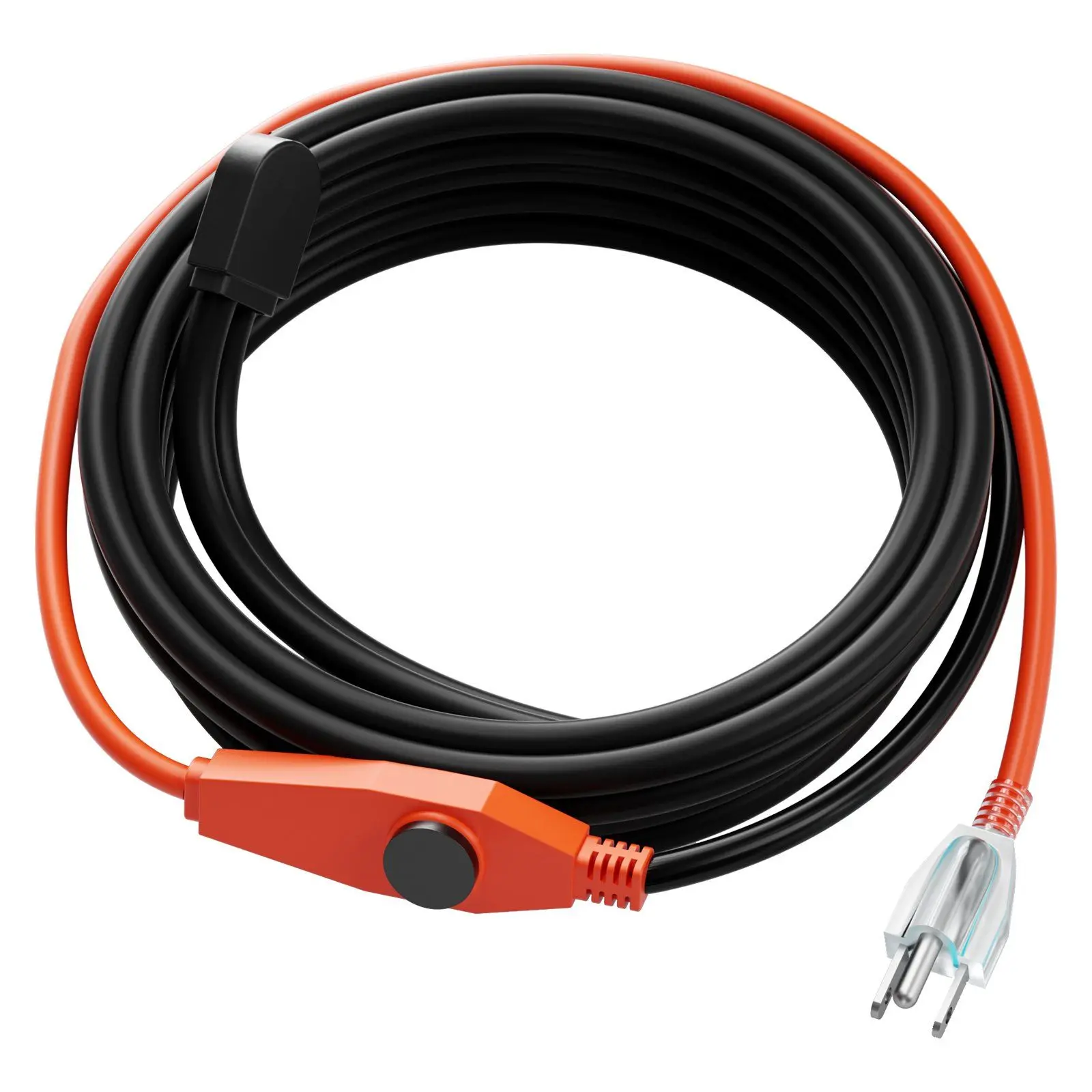 VEVOR Thermostatic Pipe Heating Cable, 24FT 7W/FT Heat Tape for Pipes with Built-in Thermostat