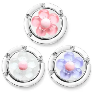 Flower Design Foldable Hook, 1 Portable Foldable Hook, Multi-Purpose Hook, Suitable for Bags, Backpacks, Home Storage, Home Decoration Supplies