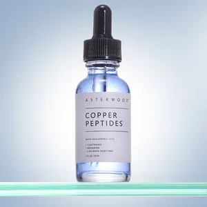 GHK-Cu Peptides Serum, Copper Peptides Serum for Face - Tightening, Repairing, Collagen Boosting - with Hyaluronic Acid - Fragrance-Free, Skin Repair, Face Serum