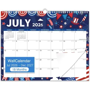 2026-2027 Wall Calendar - 18 Months Wall Calendar 2026-2027 with Thick Paper, Jul 2026 - Dec 2027, 14" x 11", -Wire Binding,  or Office Calendar for Easy Organizing